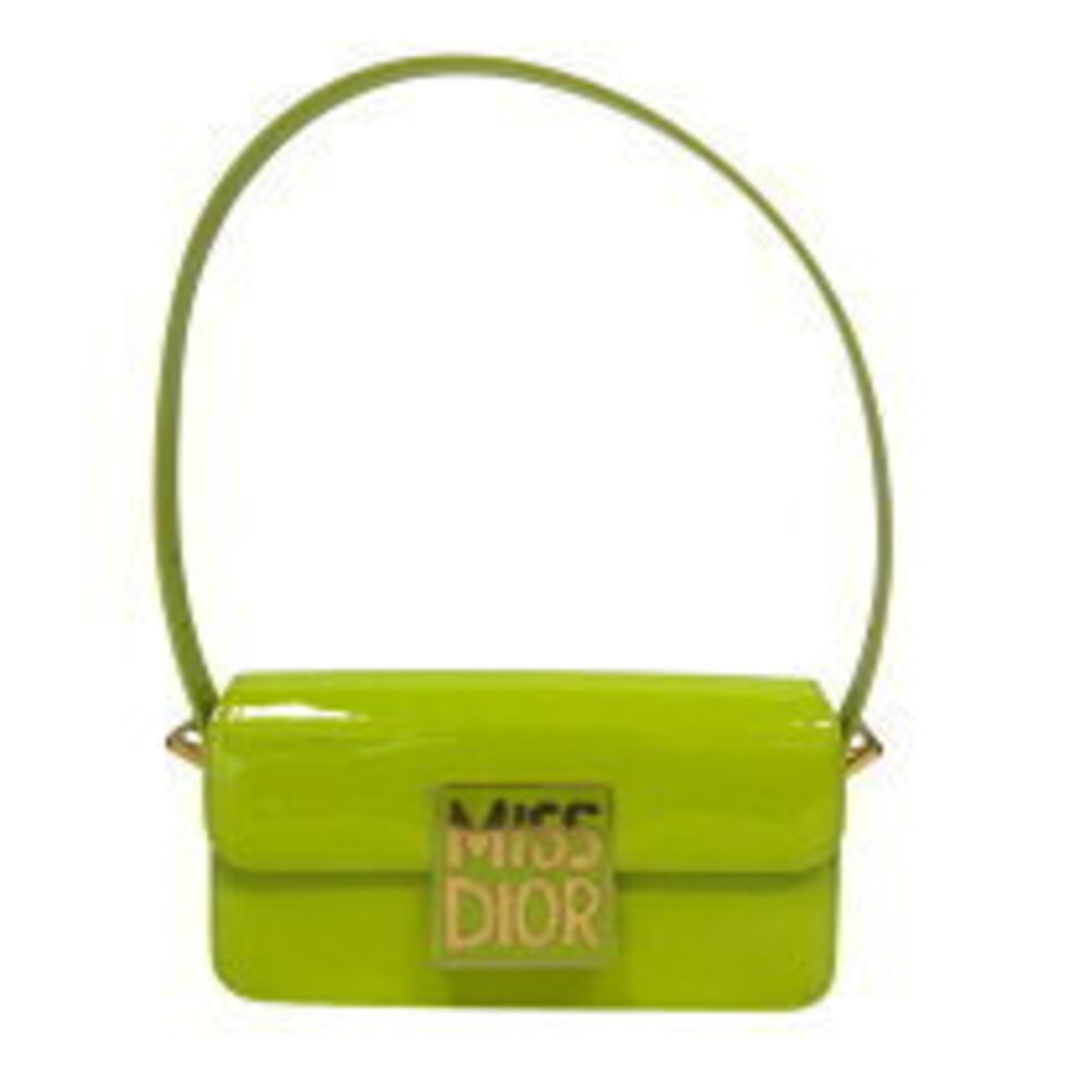 Christian Dior Miss Flap Bag Apple Green Patent Vernis Handbag